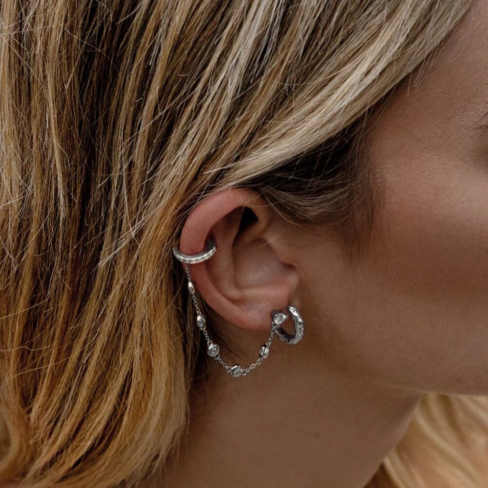 Aaria Crystal Chain Earring